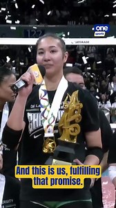 'THIS IS US FULFILLING THAT PROMISE' 🥹🏹🏆 A brilliant Finals display from Shevana Laput secures MVP recognition as she guides the DLSU Lady Spikers to a 16-0 sweep and expresses heartfelt pride after dethroning the NU Lady Bulldogs in the UAAP Season 88 Women’s Volleyball Finals. #UAAPSeason88 #StrengthInMotionHopeInAction #LegendsStartHere