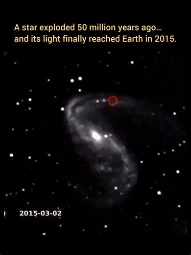 Supernova Witnessed 50 Million Years Later: A Cosmic Event