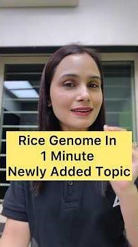 Rice Genome Project In 1 Minute | Newly Added Topic | NEET 2026