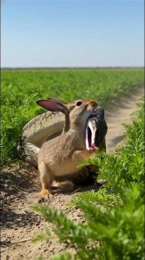 “Rabbit Escapes Python! 🐰 Eagle Saves #Shorts”