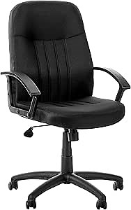 Boss Office Products Mid Back Fabric Managers Chair in Black, Black/Black (B8306-BK)