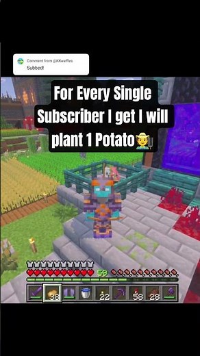 Minecraft Potato Farm🥔. #minecraft #gaming #farming #youtube #gamer