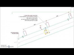 Inclined Roof RHS Steel Purlins Connection