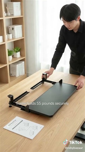 Keyboard Mouse Tray Under Desk Retractable #officedeskdecor #vanitydesk #officekeyboard