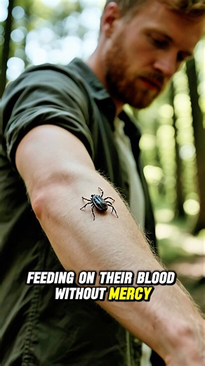 Ticks: Nature’s tiny vampires 🩸🐜 #Ticks #AnnoyingAnimals #WildlifeFails #GrossAnimals