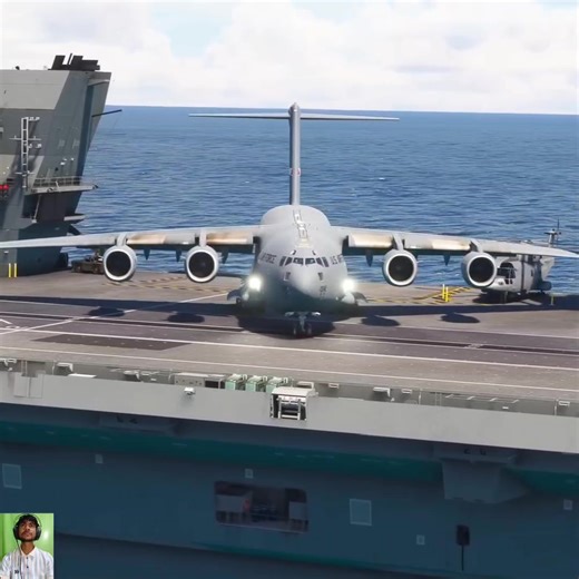 84K views · 841 reactions | Very RARE_ C-17 Globemaster landing on US aircraft Carrier | RAI official | Facebook