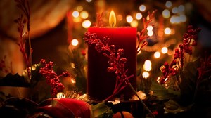 Christmas, Candle, Light. Free Stock Video