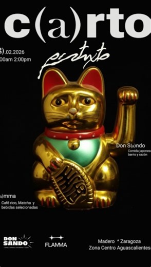 FLAMMA CAFÉ on Instagram: "Este domingo 8 de febrero en a partir de las 9:00am la esquina de Madero y Zaragoza se llenará de pura cosa bella. @donsando.mx se rifa un menú de comida japonesa chingona y @cuarto.449 nos comparte su spot que tanto amamos 🖤 Tendremos bebidas seleccionadas 👊👹 📍La Madero esquina con Zaragoza 👀"