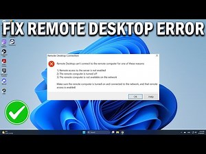 How To Fix Remote Desktop Can't Connect to the Remote Computer for One of These Reasons in Windows11