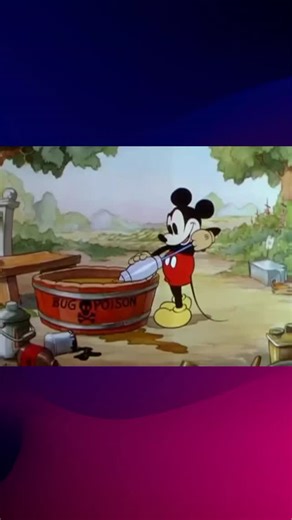 Documentary Style on Instagram: "Mickey’s Garden is a 1935 animated short film where Mickey Mouse attempts to rid his vegetable garden of pesky insects with insecticide, only to inhale the poison and experience a surreal, nightmarish hallucination where he and Pluto are shrunken and the bugs are giants. The cartoon begins with Mickey and Pluto battling a swarm of insects that are devouring the garden produce. Mickey prepares a potent batch of bug spray, a mix including gasoline, tar, and sheep d