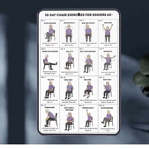 30 Day Chair Exercises for Seniors 60  | Balance & Mobility Workout Plan | Elderly Printable Exercise Chart PDF - Etsy Australia