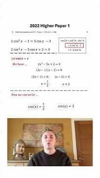 Higher Maths Trig using Double Angle Formula