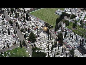 Panteón Parque Funeral Colonias y sus cúpulas de Oro, Zapopan 2022. Vista en detalle