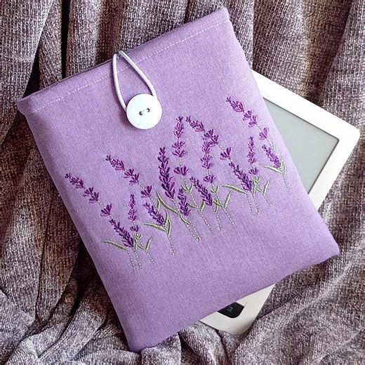 Onyx Boox Case Lavender Embroidery Linen Sleeve Boox Palma 2 Note Air - Etsy