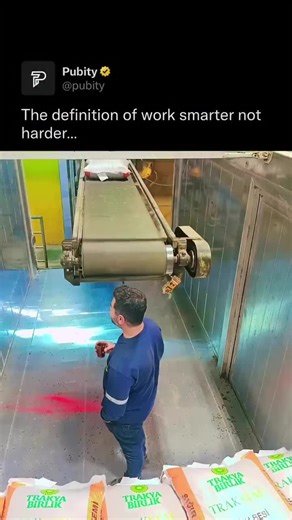 💪 The concept of working smarter rather than harder has been around since at least the 1930s when industrial engineer Allen F. Morgenstern coined the phrase while studying how to increase production efficiency without increasing physical effort. In modern manufacturing, automated conveyor loading systems can process up to 20 bags per minute, work that would normally take a team of workers hours to complete manually. This factory worker in Turkey clearly took the concept to heart, rigging up his