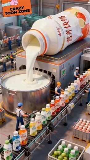 Super cute milk factory cartoon animation shorts#shorts!!😊