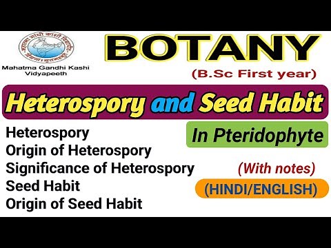 Heterospory and Seed Habit of Pteridophytes
