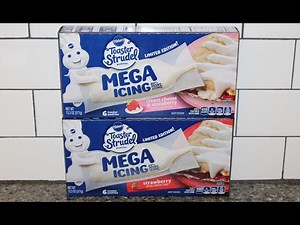 Pillsbury Toaster Strudel Pastries Mega Icing: Cream Cheese & Strawberry and Strawberry Review