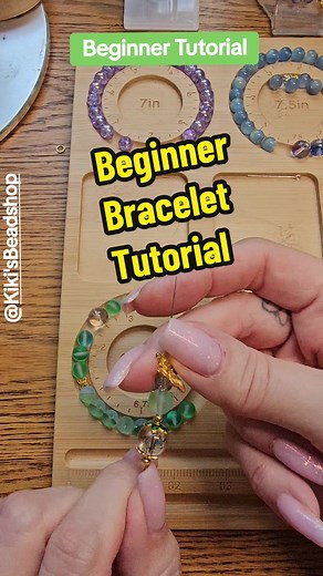Who needs a beginner tutorial for stringing and knotting bracelets on elastic cord? This is for you! All Products I used are from @Kiki's Bead shop. #bracelet #tutorial #beginnertutorial #beginnerbracelet #beginnerbracelettutorial #leezminimurals #shopsmall #handmade