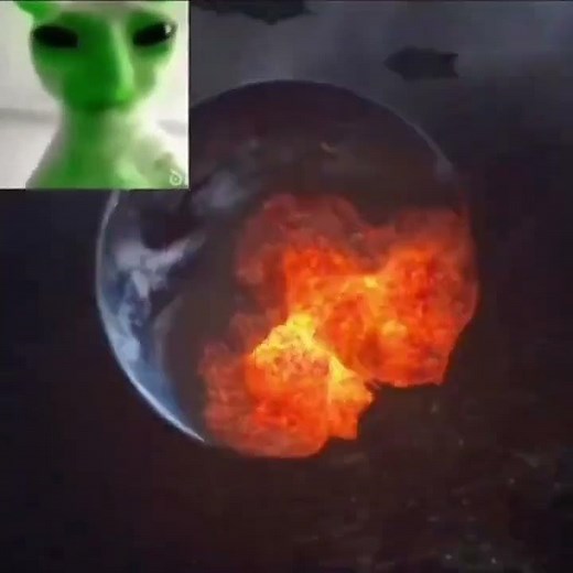 Alien destroys the earth