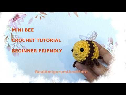 How to Make a Cute Crochet Mini Bee 🐝 | Easy DIY Bee Tutorial for Beginners