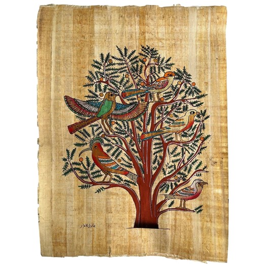 Tree of Life Egyptian Papyrus Painting • Ancient Egypt Wall Decor (13x17 Inches - 33x43 Cm) - Etsy