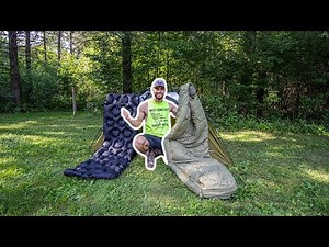 BACKPACKING on a BUDGET (Slumber Jack 20 Degree Bag & Cabela's Instinct Sleeping Pad Review!)