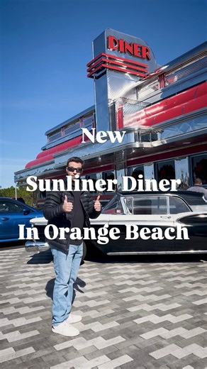 This place is a trip! Sunliner Diner New Location in Orange Beach. Quick fact: the owner spent $10,000 on different paper for the menus to get the feel just right. Once he found it, he bought out the supplier. Comment ‘Sunliner’ to see the menu. | Chris Whitley