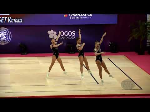 France 2 (FRA) - 2022 Aerobic Worlds, Guimaraes (POR) - Trio Qualifications