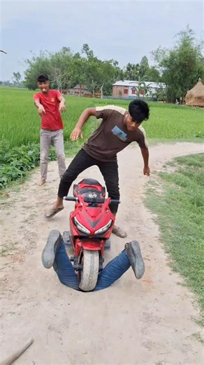 Motorcycle between two legs. 3729#