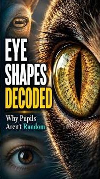 Why Do Cats, Goats, and Humans Have Different Pupil Shapes? 👁️ | The Science Explained