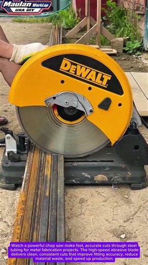 Fast & Precise Steel Cutting with a Chop Saw | Metal Fabrication Process