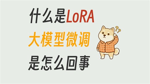什么是LoRA 大模型微调是怎么回事