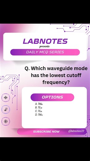 Waveguide modes MCQ 🔥 RF and Microwave Engineering | MCQ for ECE, GATE & RF #shorts