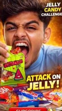 Attack On Jelly 😱 Crazy Jelly Eating Challenge 🍬🔥#hassanfoodchallenge#food #mukbang#