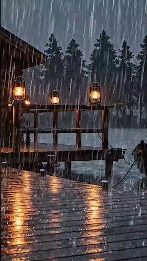 Peaceful Lake Rain and Thunderstorm Sounds for Sleep, Relaxation and Stress Relief