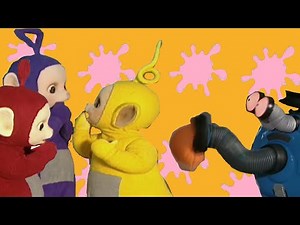 Noonoo tidie up the Laa-Laa Balls (orange picking)