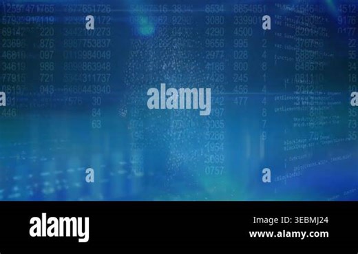Animation of blue light trails and data processing over spinning human head model on blue background. Computer interface and business technology concept Stock Video Footage - Alamy
