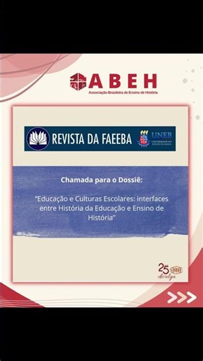📢 Chamadas Abehrtas | Ensino de História 📚