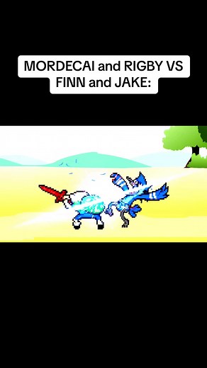 MORDECAI and RIGBY VS FINN and JAKE: Regular Show vs Adventure Time! Original AnimationRewind Animation! #animationrewind #cartoonfightclub #regularshow #adventuretime #mordecai #rigby #finn #jake