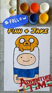 How to draw Finn & Jake | Adventure Time | Drawing for kids | Рисуем Фина и Джейка Время приключений