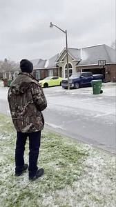 This is why you shouldn’t be driving on the roads today 🤣🥶❄️🥶 You should absolutely play with your toy car though! The Traxxas Rustler 4x4 VXL is driving like a drift car. So fun! | Big Boy Toys and Hobbies