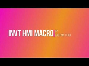Macro In INVT HMI