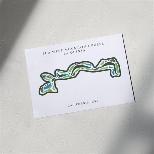 PGA West Mountain Golf Course Map Art Print, California - Etsy