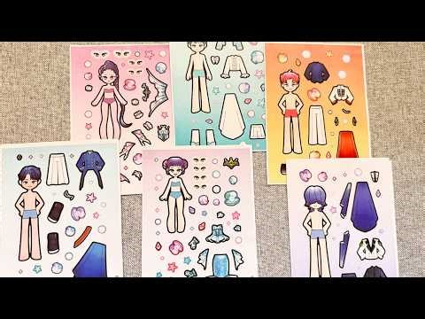 K-Pop Demon Paper Doll Dress Up 🔥 Cute Anime Sticker Book | Satisfying ASMR #asmr #kpop #satisfying