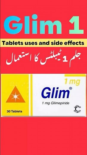 Glimepiride 1mg functions and side effects #glim1 #type2diabetes #hypoglycemia #healthtips
