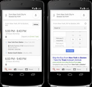 Google adds detailed transit schedules to Google Search app