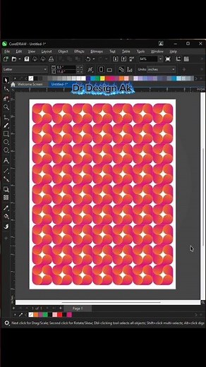 CorelDRAW Pattern Design with Gradient Effect