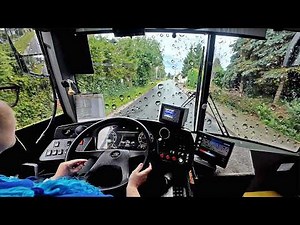[Onboard] Route 115 Bus Ride – Cloudy Afternoon Suburban & Village Roads to Krobia (4K POV)