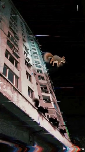 Shocking! Squirrels Risk It All on Skyscraper Jumps